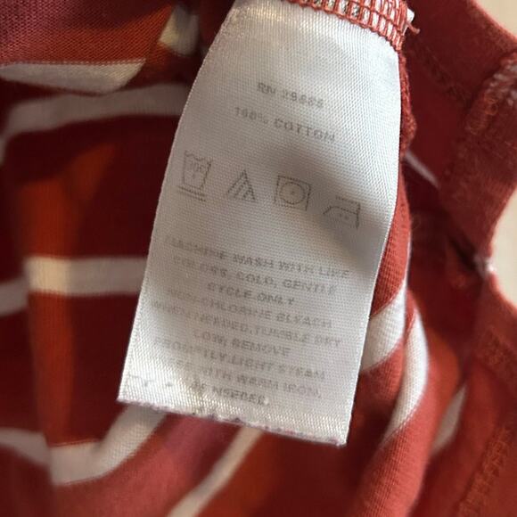 Pendleton Striped T-Shirt XS Rust Red White 100% Cotton EUC - Picture 16 of 16
